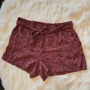 LOFT Women's Pink and Black Cargo Shorts